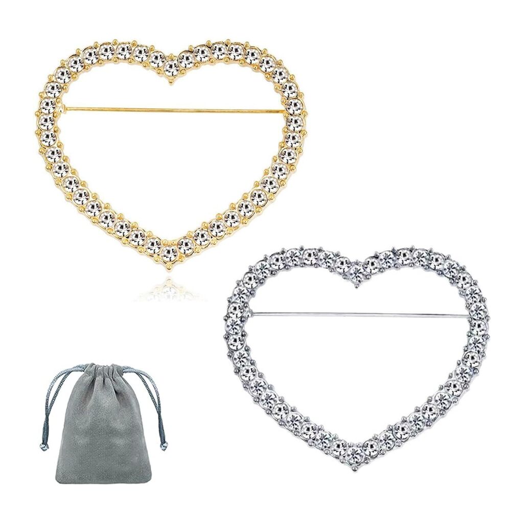2658 Vintage Rhinestone Brooch Pins  Secure Clothing Anti-Slip Breastpins